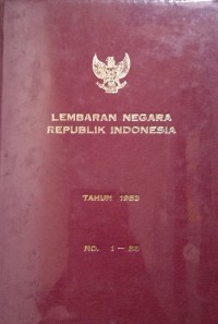 Image of Lembaran Negara RI tahun 1953 No 1-88