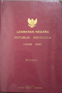 Lembaran Negara RI tahun 1960 No. 1-177