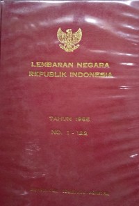 Lembaran Negara RI Tahun 1965 No. 1-122