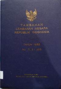 Tambahan Lembaran Negara Republik Indonesia Tahun 1955 No. 742-933