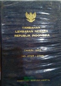 Tambahan Lembaran Negara RI 1965 No. 2725-2795