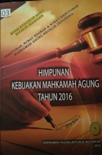 Himpunan Kebijakan MA tahun 2016